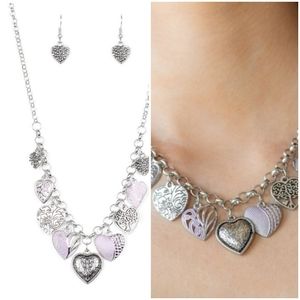 GROW LOVE PURPLE NECKLACE/EARRING SET